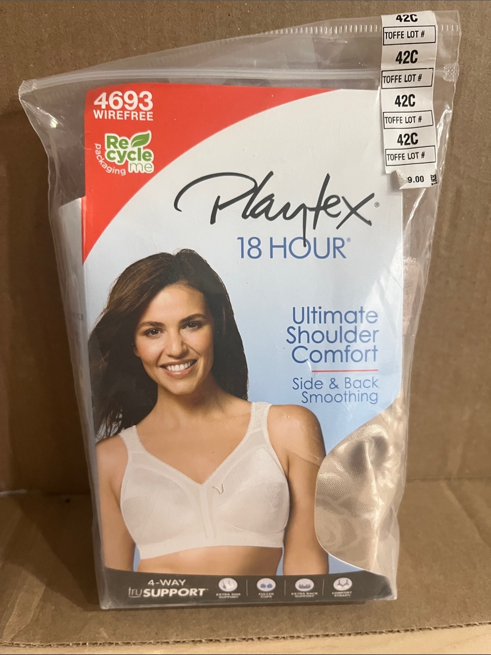 Playtex 18 Hour Ultimate Shoulder Comfort Bra in Toffee